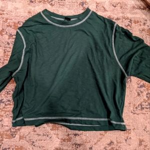 Green long sleeve with white lining